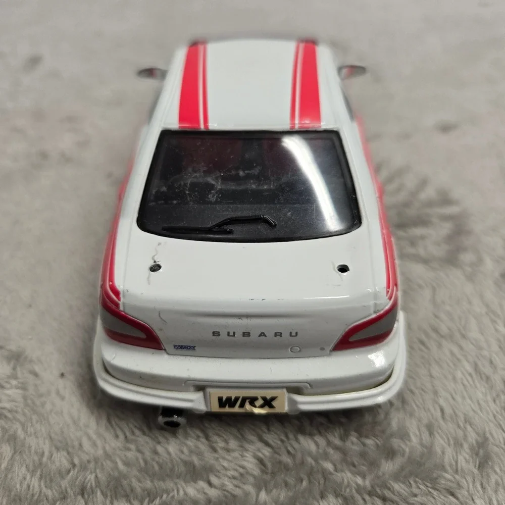 Maisto Subaru Impreza WRX Diecast 1:24 White Red Tuner Car Missing Spoiler